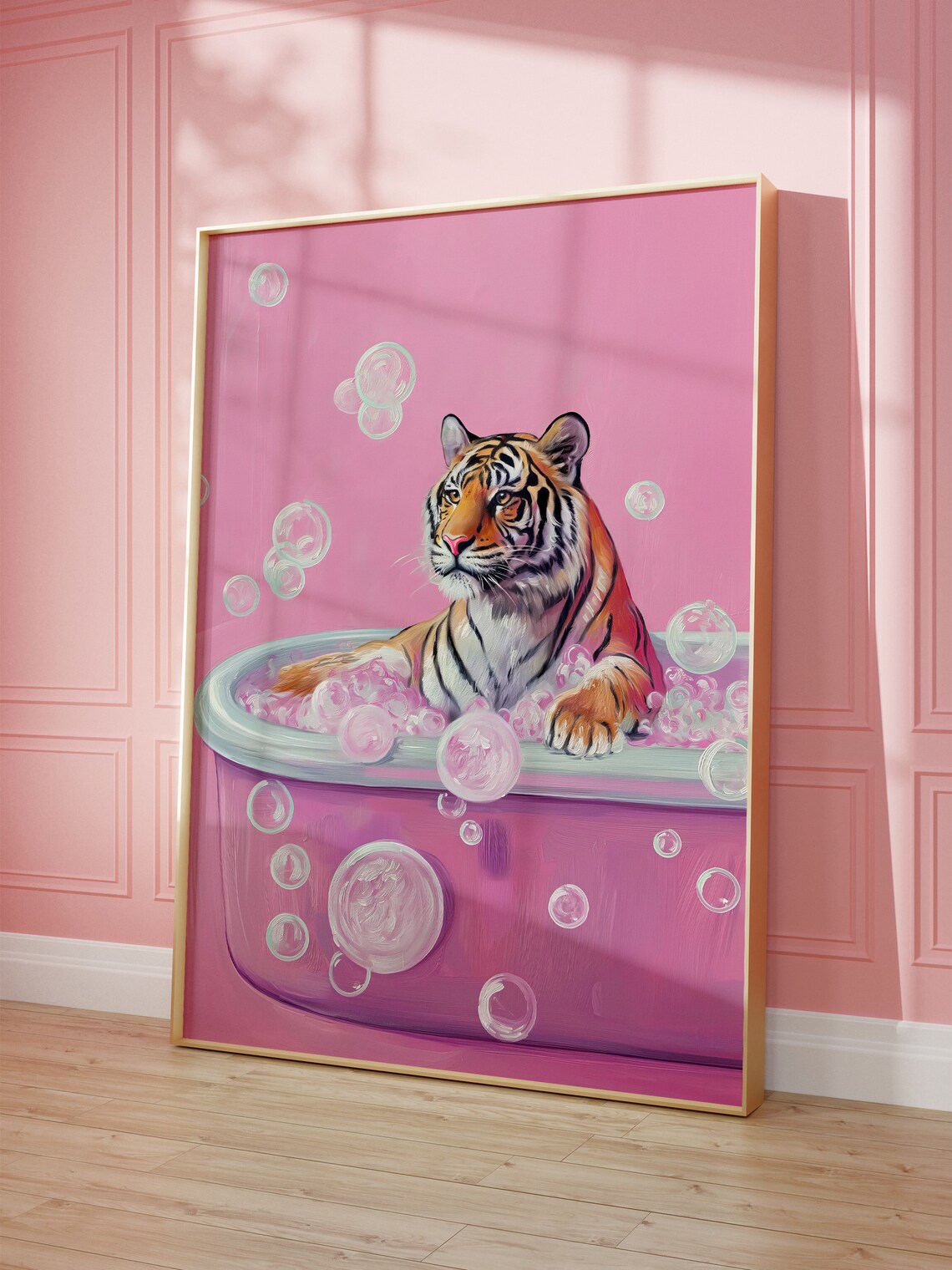 Tiger In A Bathtub Maximalist Poster - Image 4