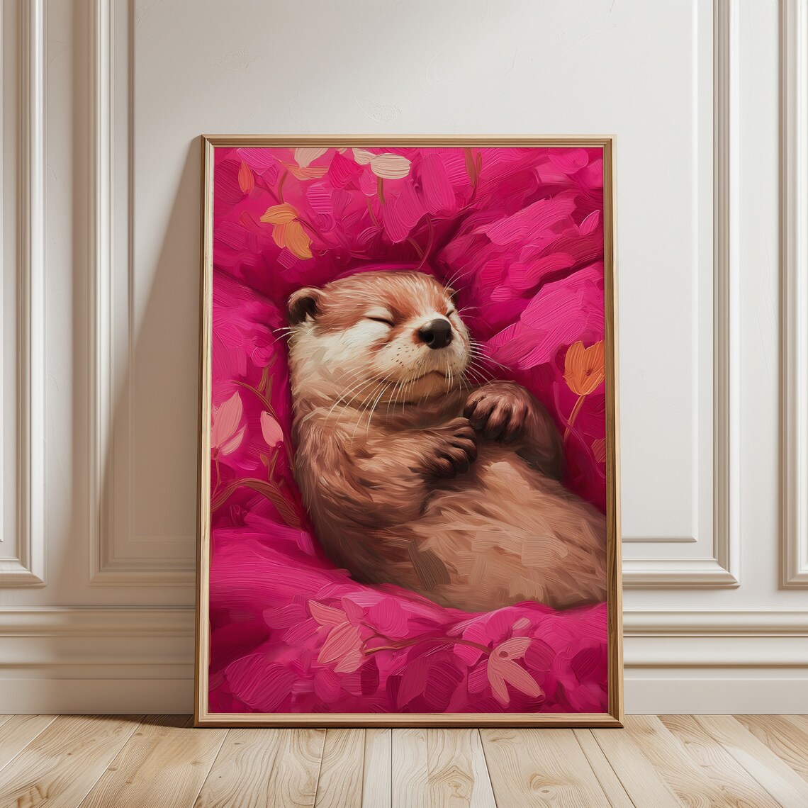 Cute Otter, Vivid Maximalist Animal Poster - Image 4