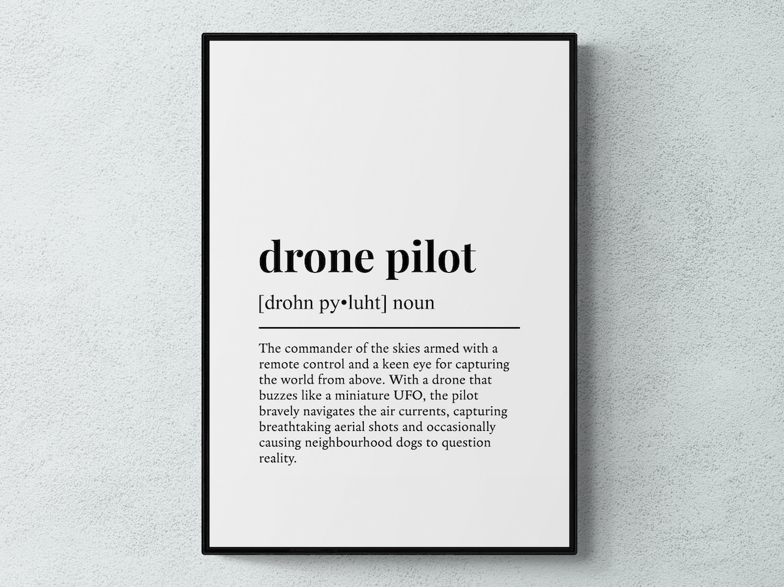 Drone Pilot Funny Definition Job Work Art Print