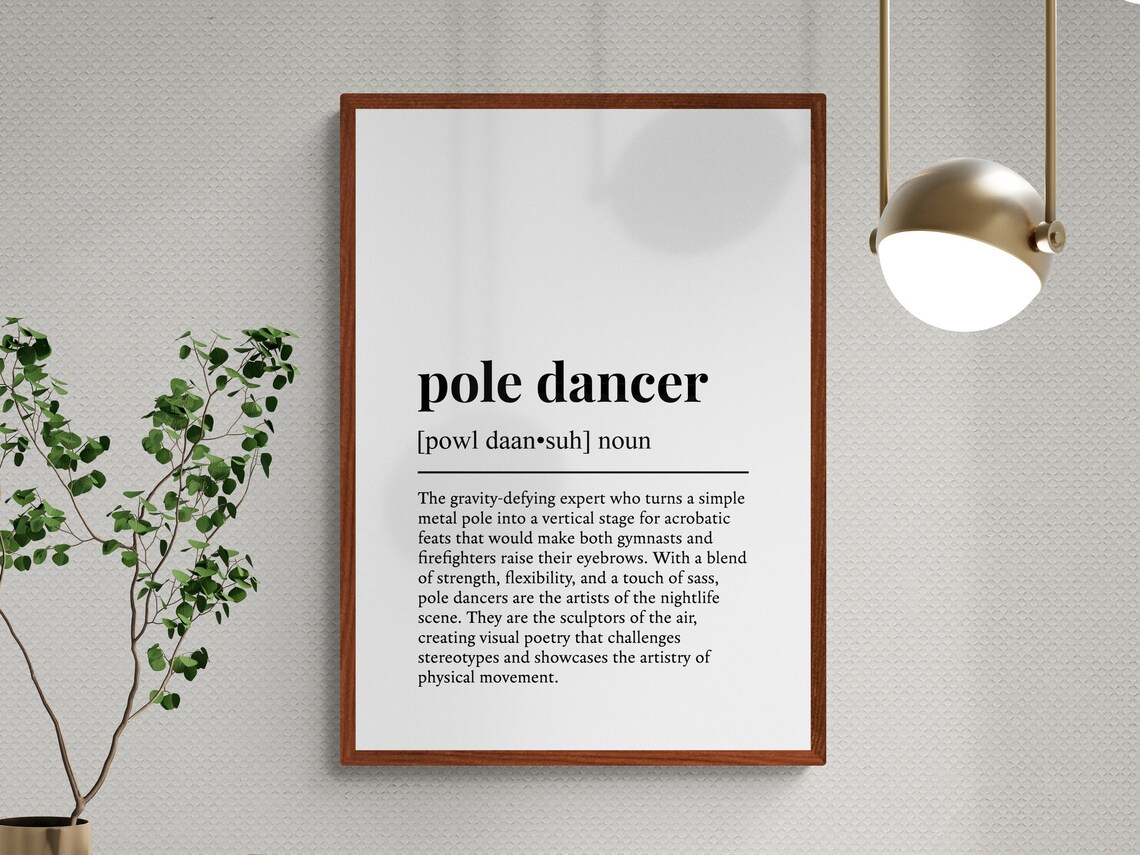 Pole Dancer Funny Definition Wall Art Print, Gift - Image 3