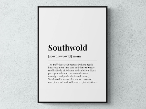 Southwold Funny Definition Suffolk Gift Wall Art Print