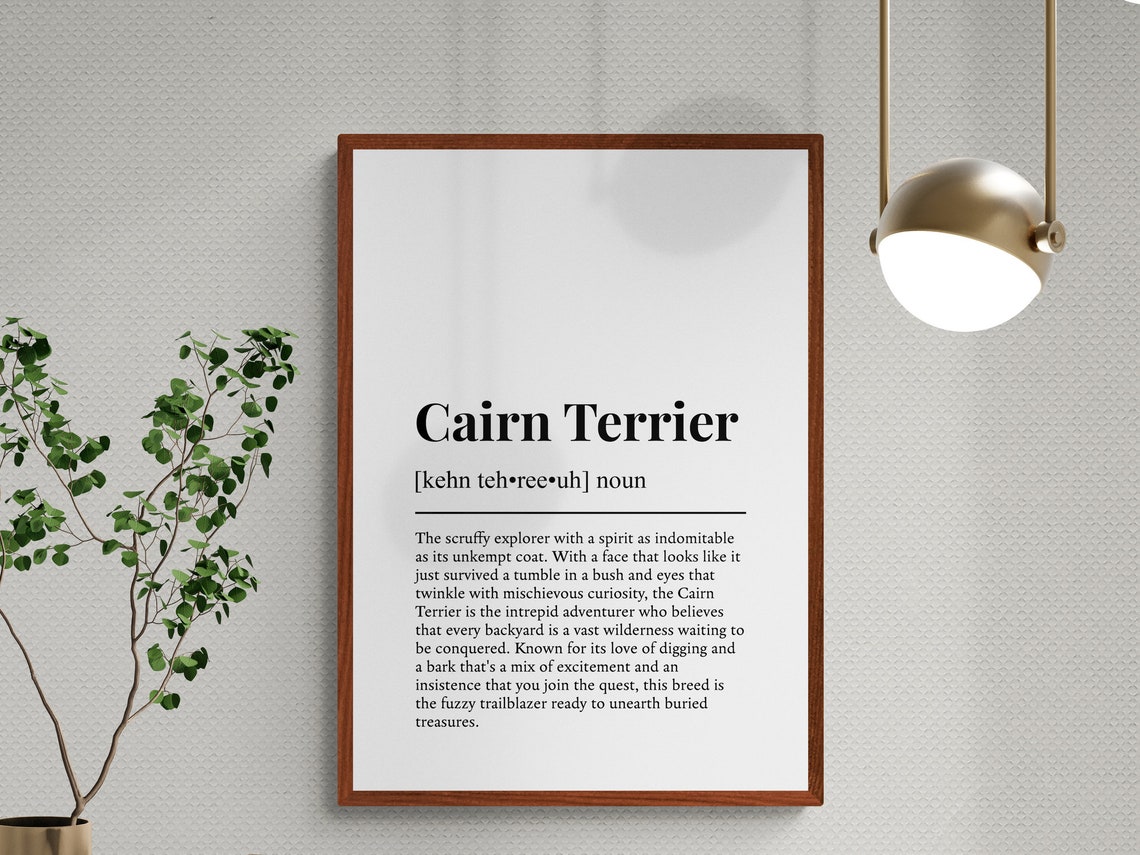 Cairn Terrier Funny Dictionary Definition Small Dog Breed Gift Poster - Image 3
