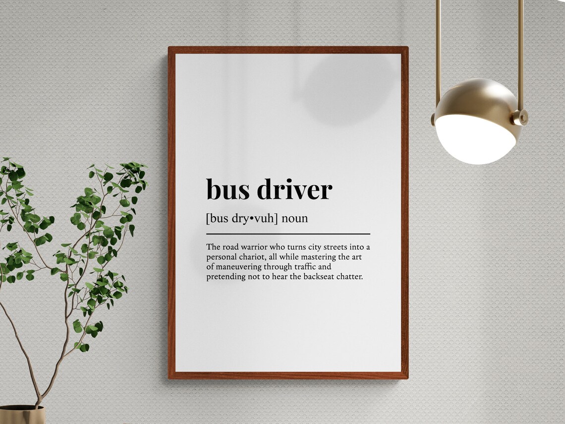 Bus Driver Funny Definition Work Poster Print - Image 3