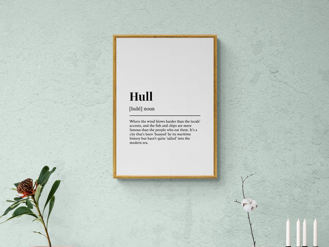 Hull Funny Definition, Humorous Typography Art Print - Image 2