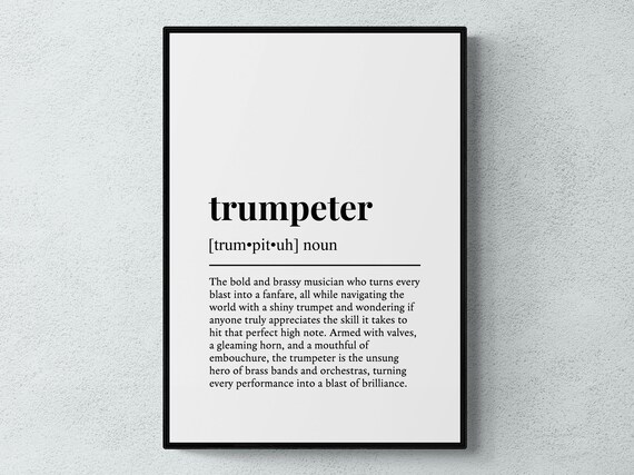 Trumpeter Funny Definition Hobby Gift Wall Art Print