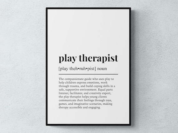 Play Therapist Funny Definition Art Print