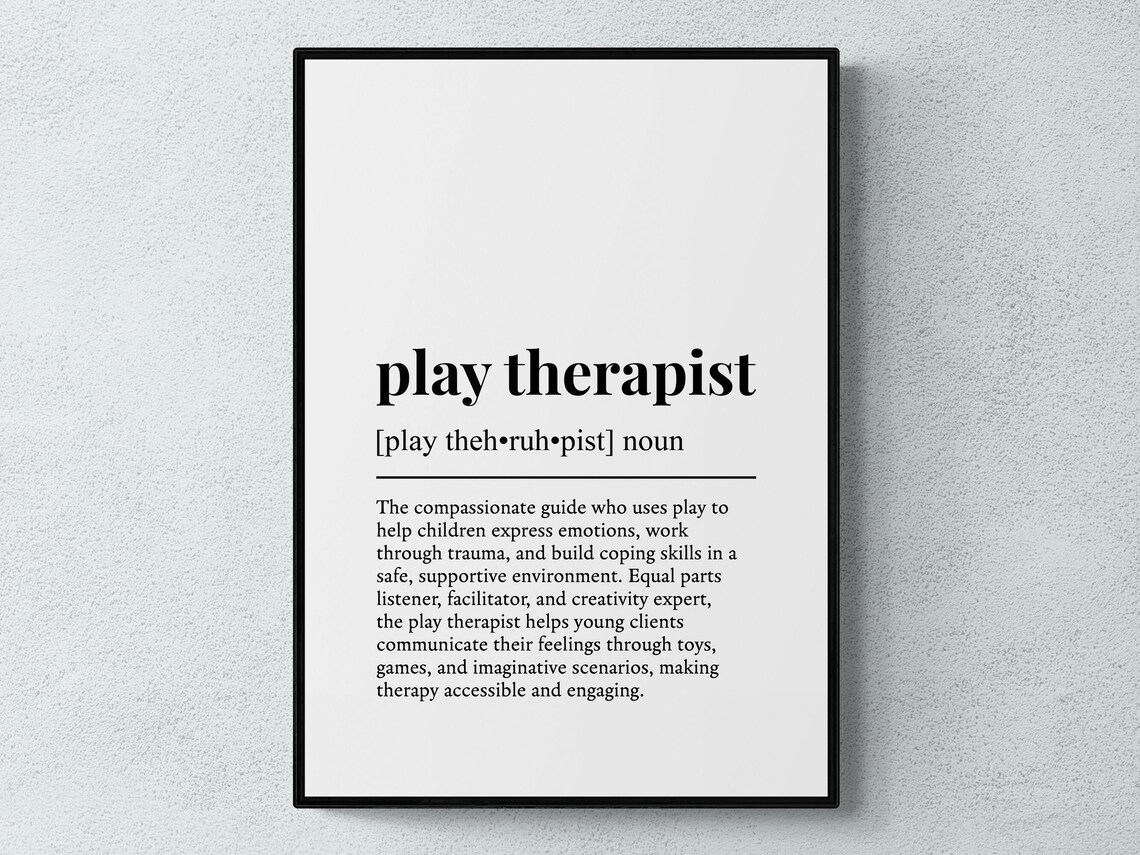 Play Therapist Funny Definition Art Print