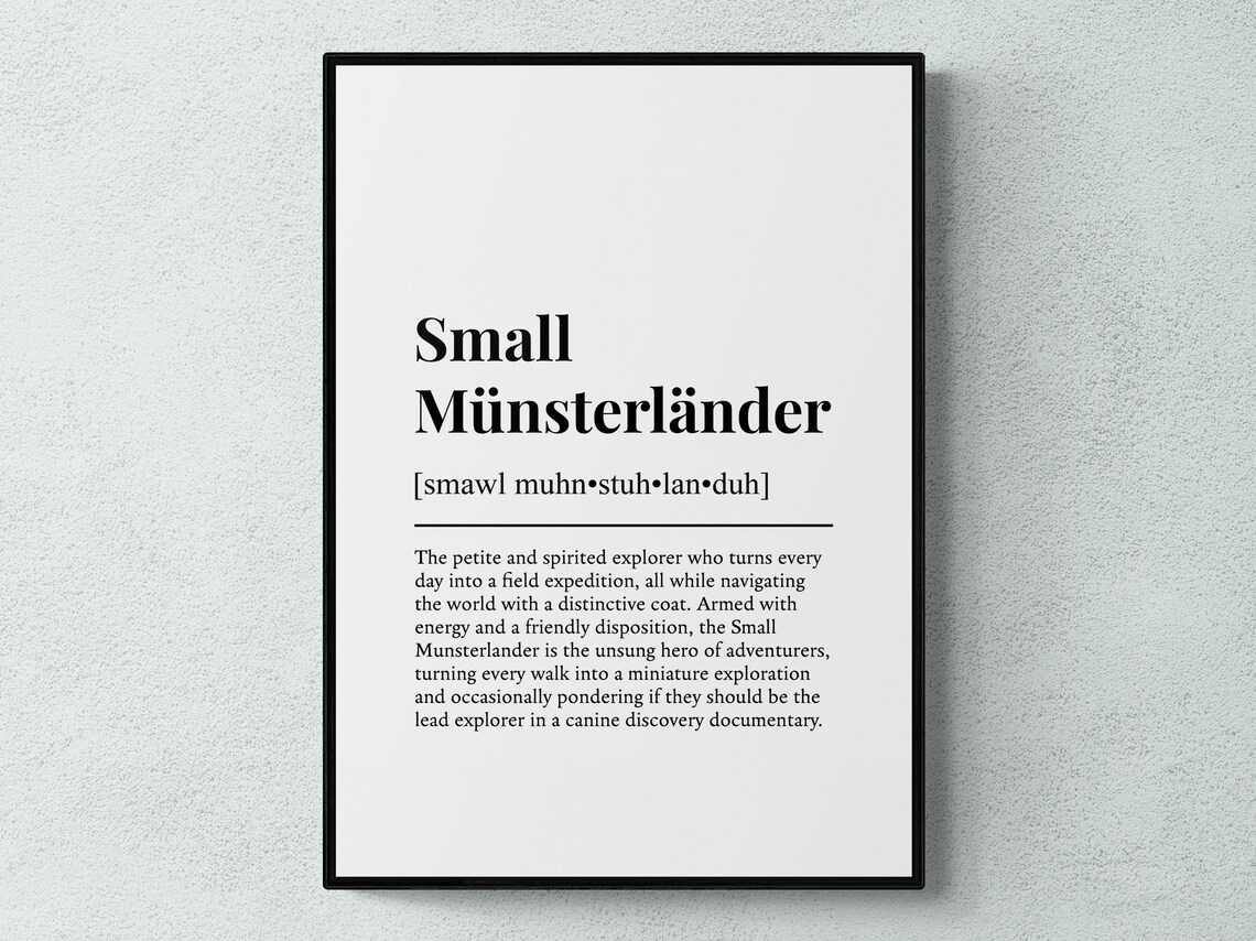 Small Munsterlander Funny Definition Poster