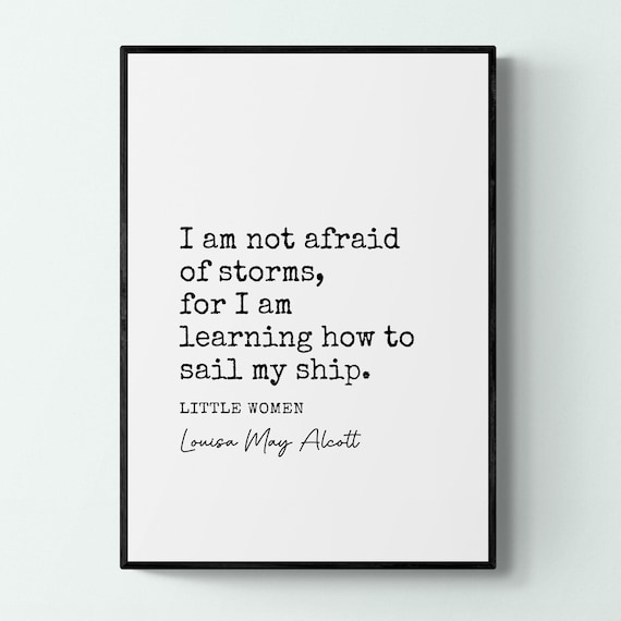 Louisa May Alcott Sail My Ship Quote Little Women Typography Poster