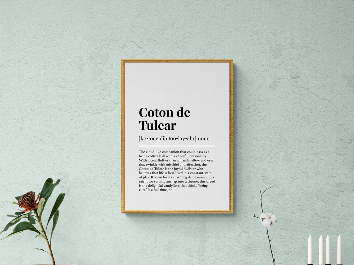 Coton De Tulear Funny Definition Dog Art Print - Image 2
