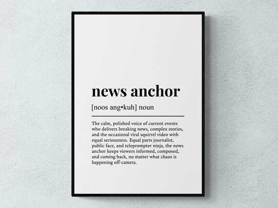 News Anchor Funny Definition Work Gift