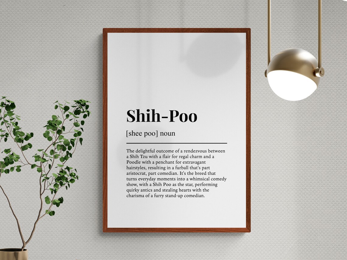 Shih Poo Funny Definition Dog Wall Poster Print - Image 3