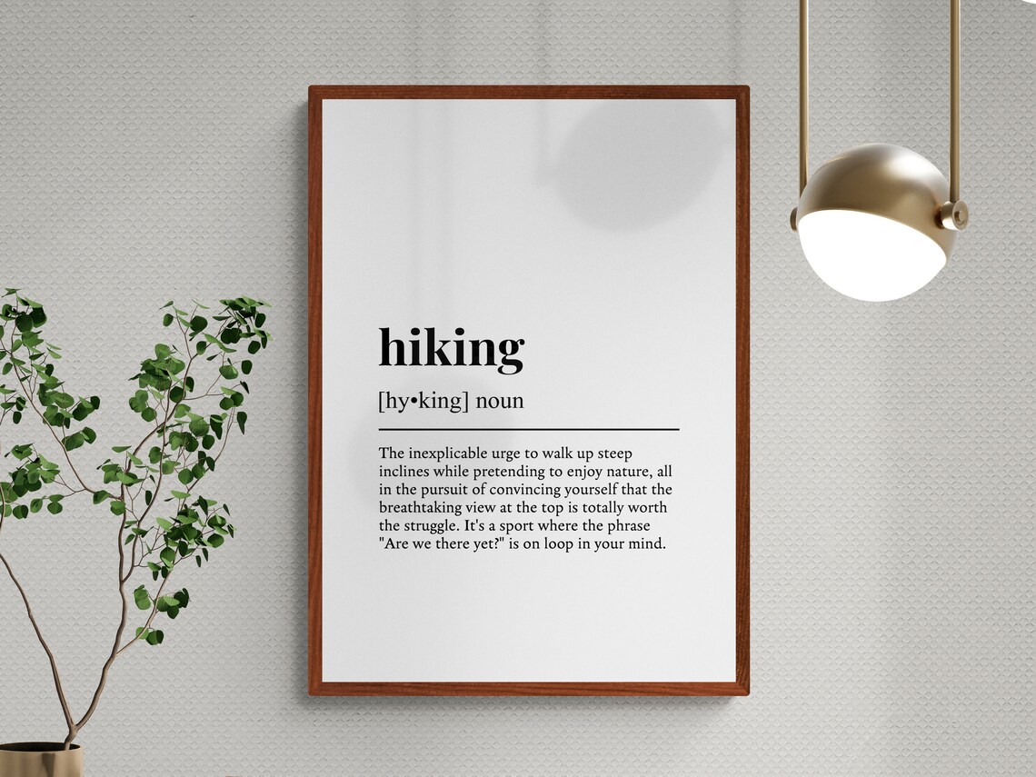 Hiking Funny Definition Poster, Hobby Humor Print - Image 3