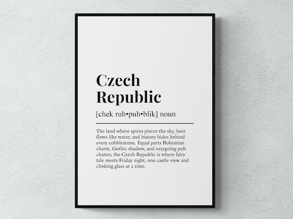 Czech Republic Funny Definition Poster Prague Dictionary Word Art Gift