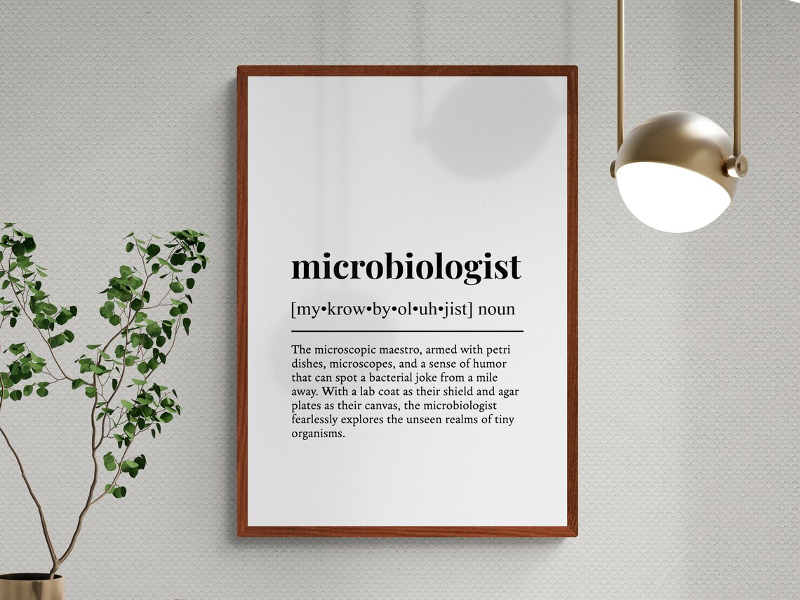 Microbiologist Funny Definition, Humor Art Print - Image 3