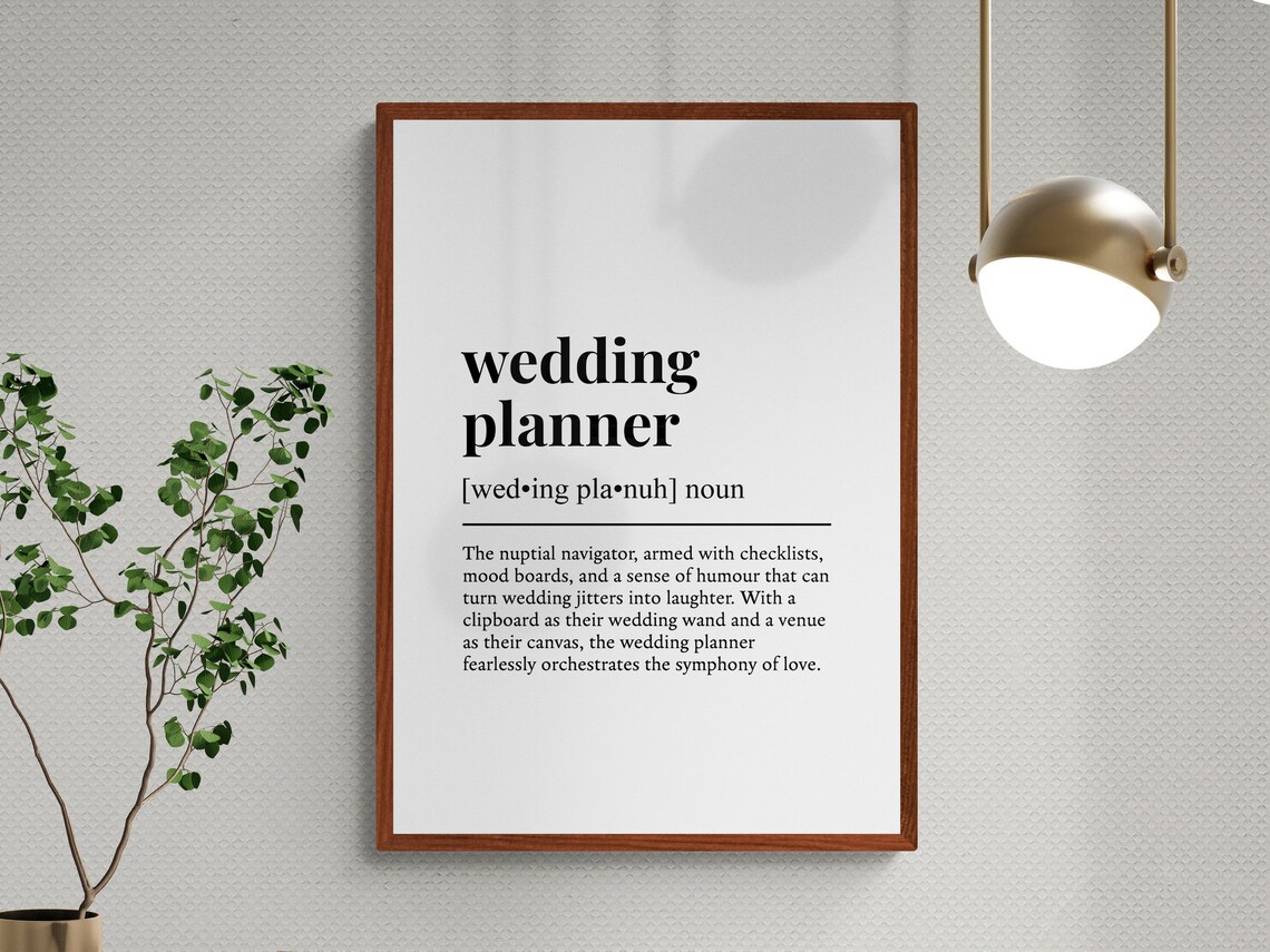 Wedding Planner Funny Definition Job Gift Print - Image 3