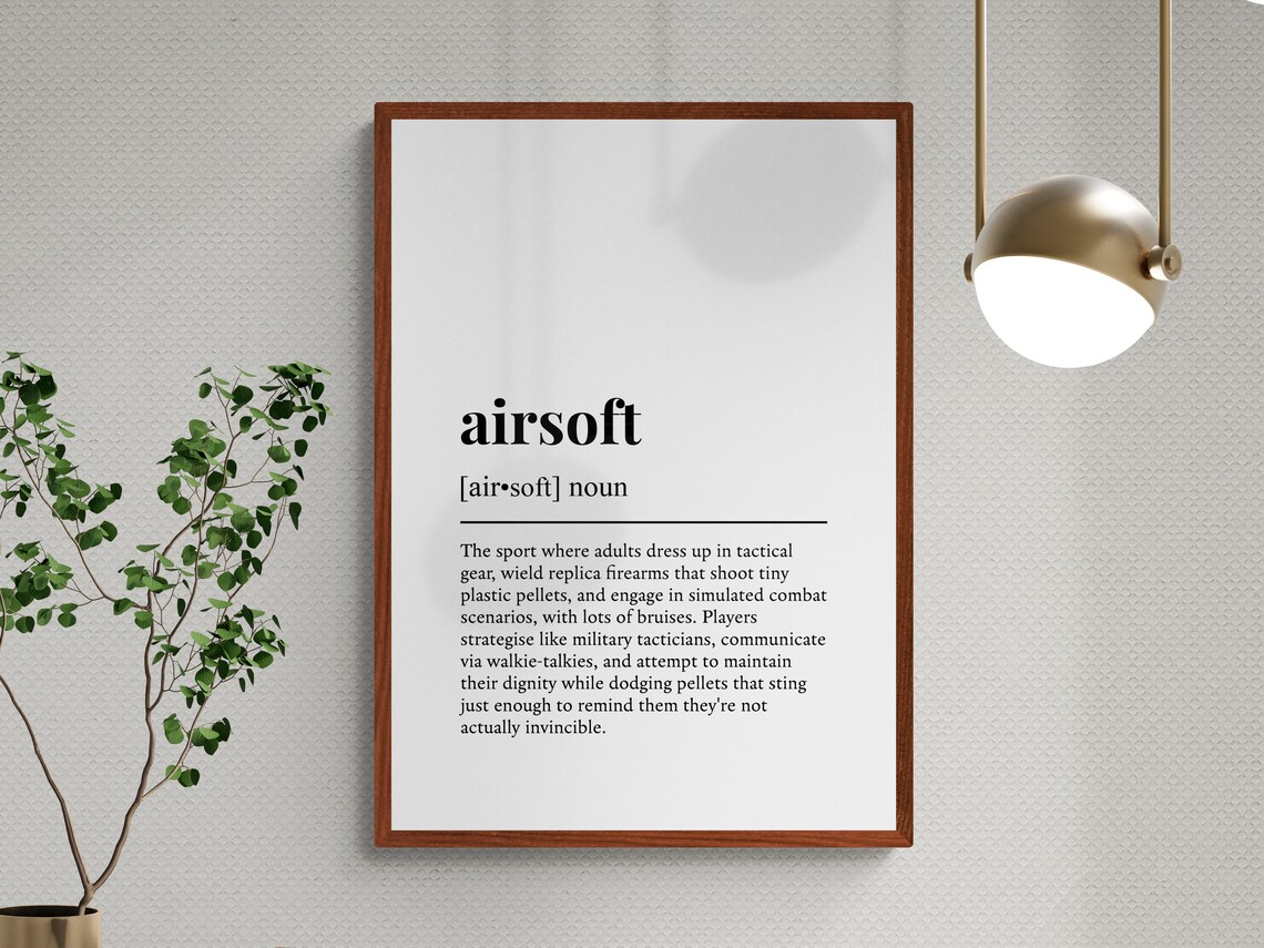 Airsoft Funny Definition, Humor Wall Art Print - Image 3