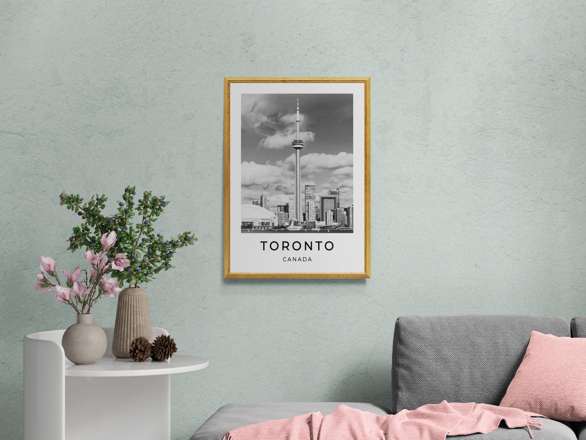 Toronto Canada CN Tower Skyline Waterfront Cityscape Travel Poster - Image 2