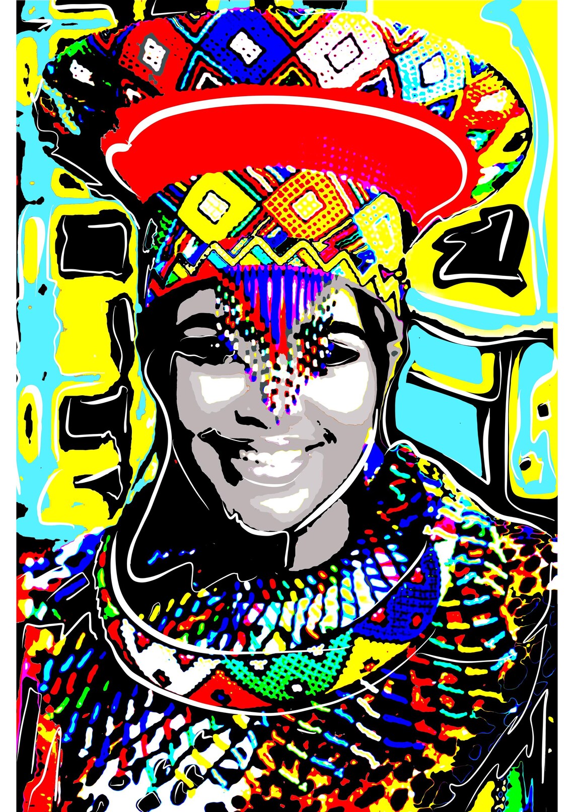 African Woman Abstract Poster, Trendy Wall Art - Image 4