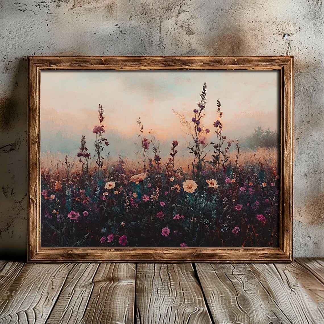 Moody Wildflower Print, Vintage Floral Wall Art - Image 2
