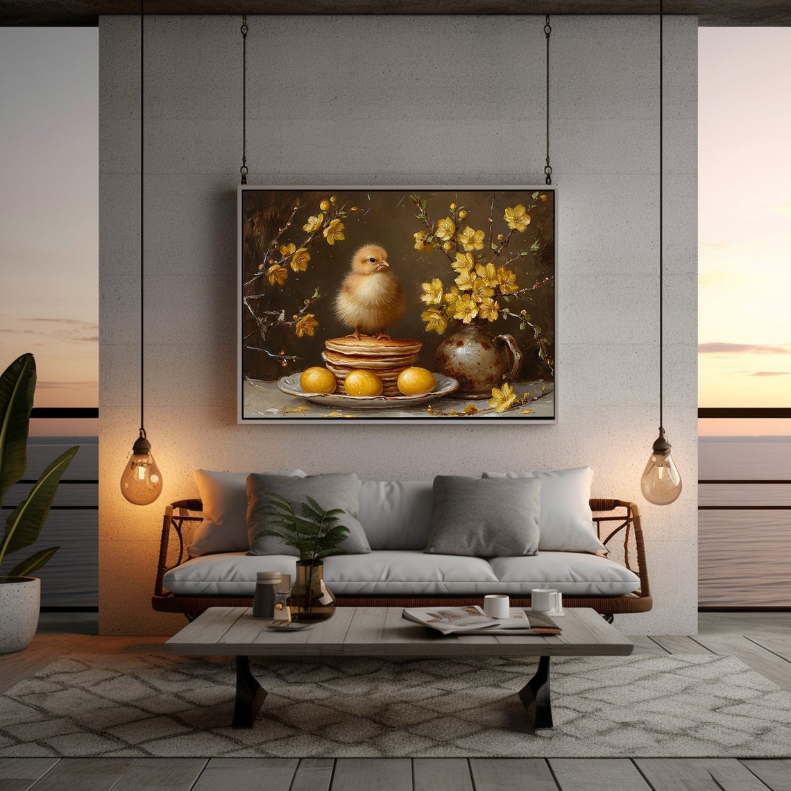 Easter Chick Prints Spring Wall Art Dark Academia Decor Moody Watercolor Painting - Image 5
