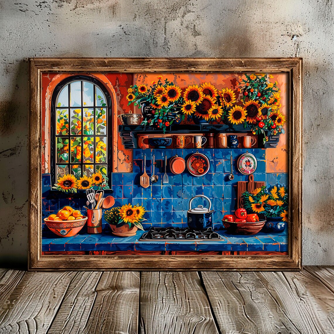 Mexican Talavera Folk Art Kitchen Poster - Image 4