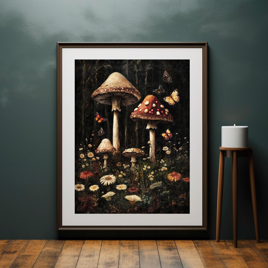 Mushroom Art Print, Dark Cottagecore Decor - Image 2