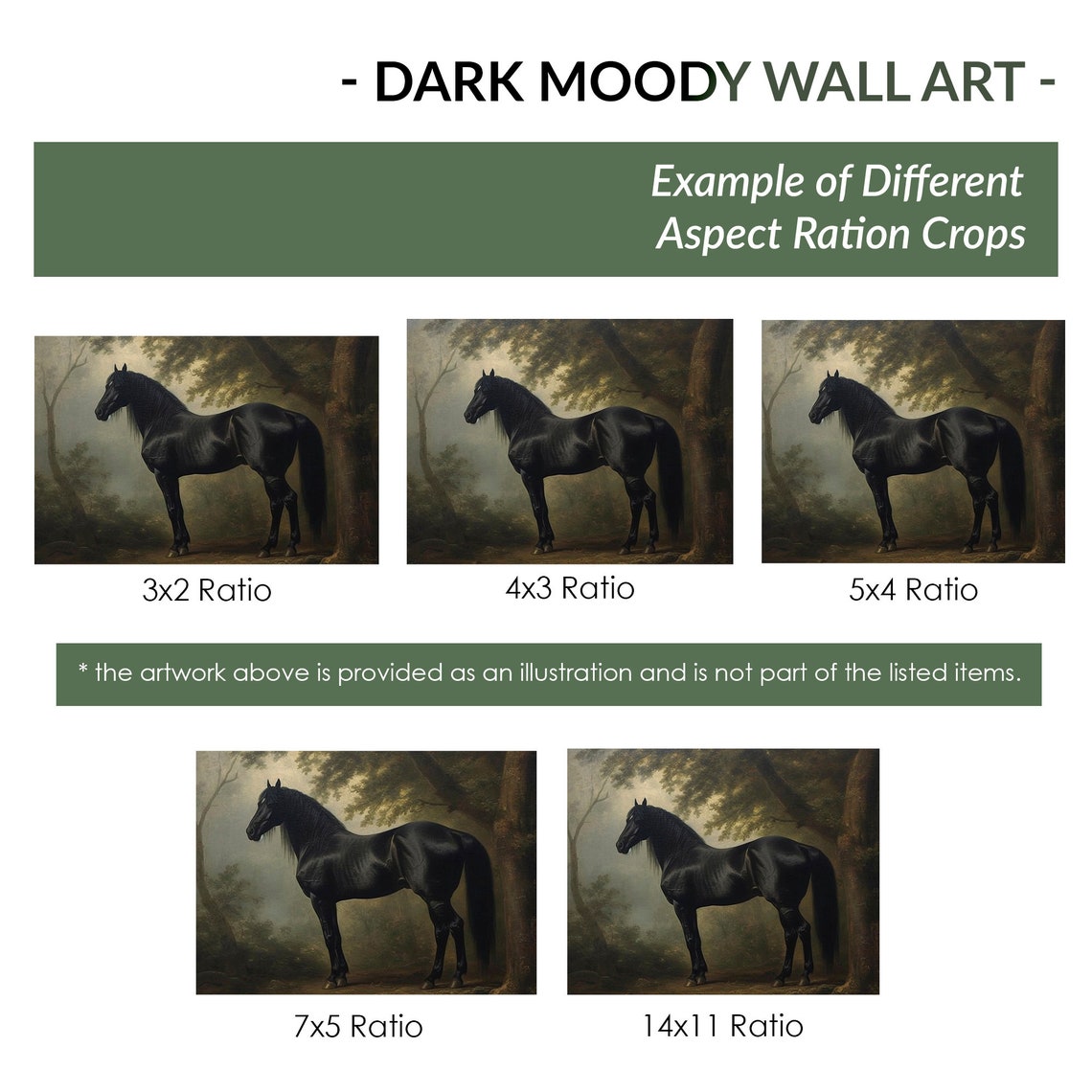 Haunted House Ghosts Spooky Manor Painting Dark Moody Halloween Poster - Image 3