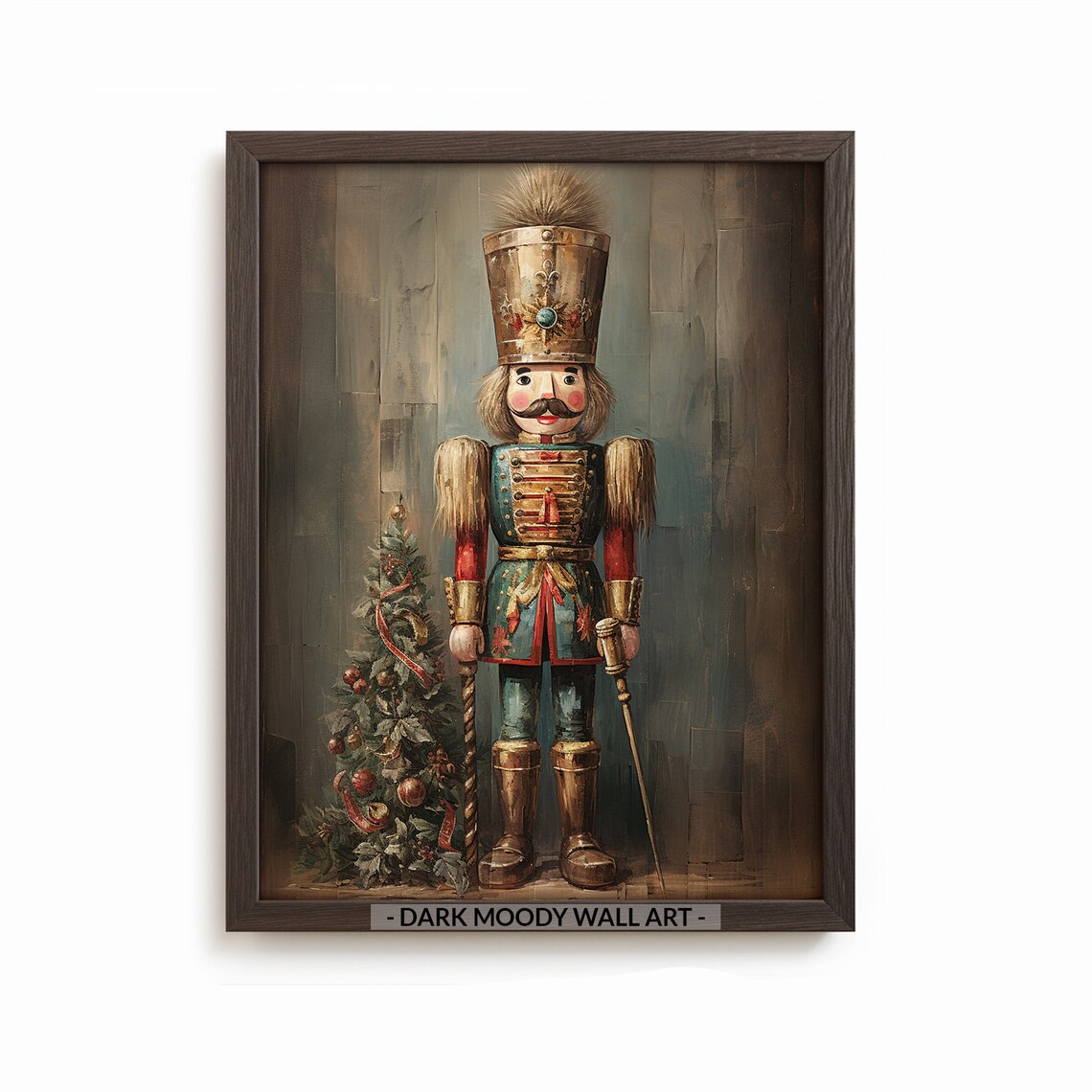 Tin Soldier Nutcracker Vintage Christmas Art Print