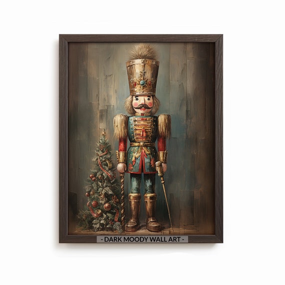 Tin Soldier Nutcracker Vintage Christmas Art Print