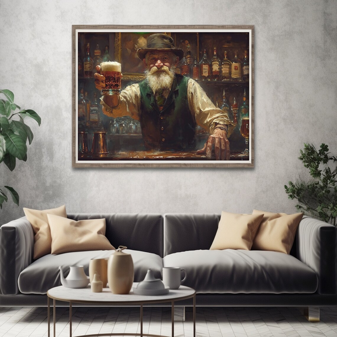 St. Patrick's Day Irish Pub Art Print, Rustic Clover - Image 4