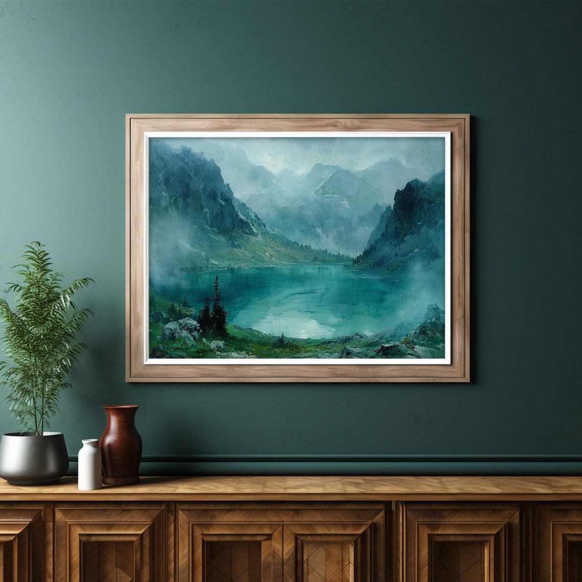 Mountain Lake Print Irish Landscape Dark Moody Art Wall Art Rustic Wall Art - Image 6