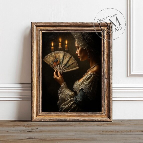 French Victorian Lady Gothic Coquette Portrait Art Print