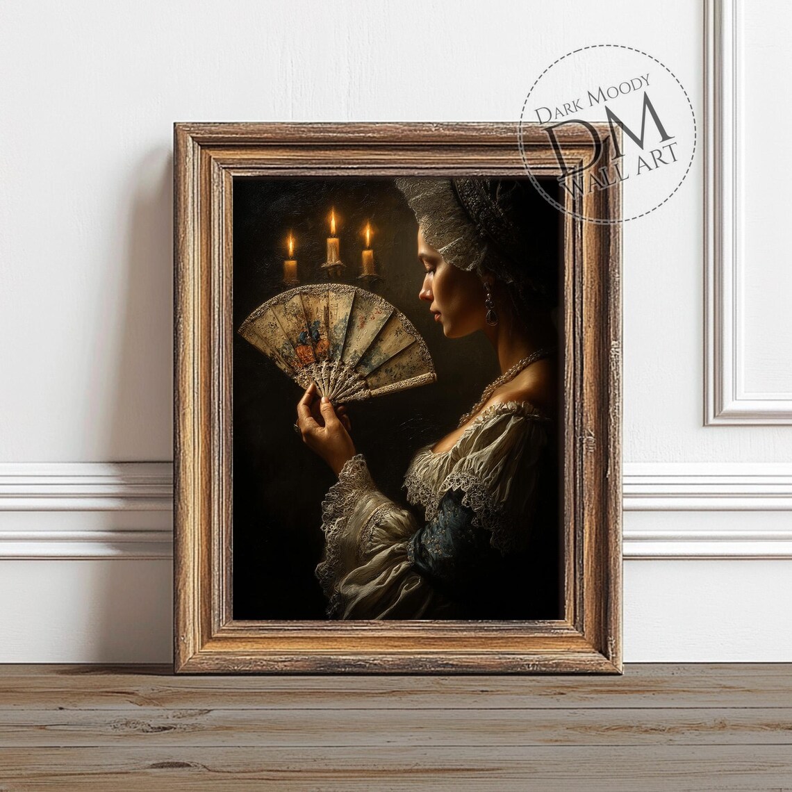 French Victorian Lady Gothic Coquette Portrait Art Print