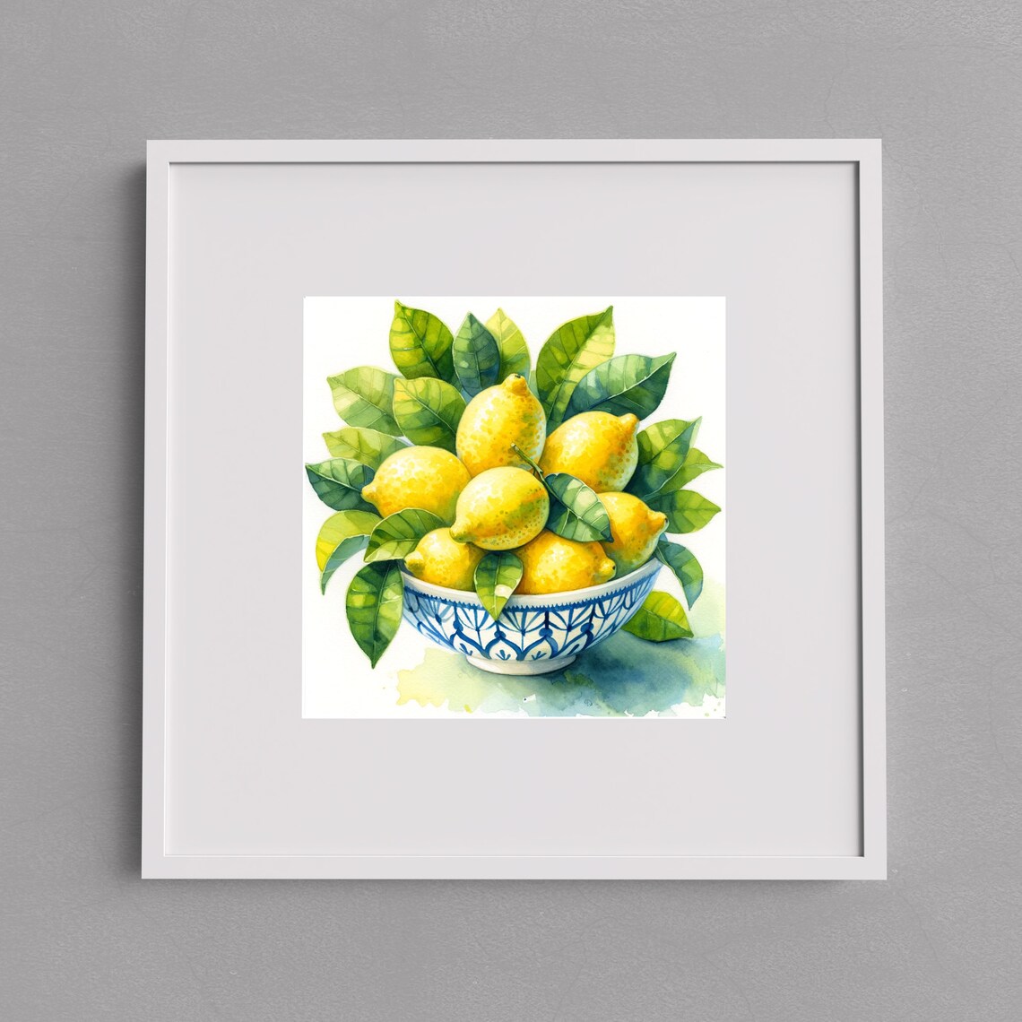 Watercolor Lemon Still Life Ceramic Art Tile Kitchen Art And Decor Fruit Still Life Handmade Tile Art Unique Kitchen Art 2 Sizes - Image 3