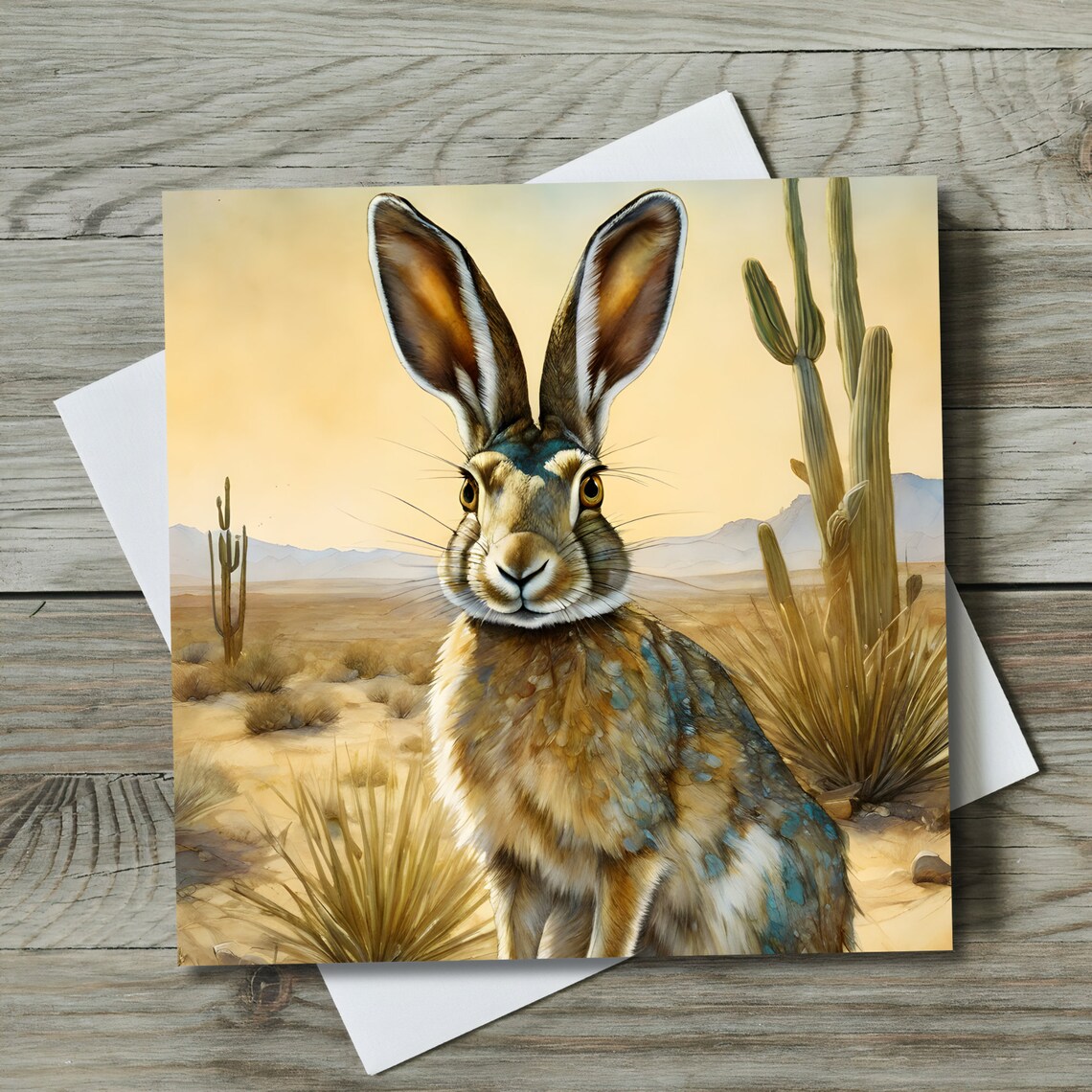 Desert Southwest Jackrabbit Art Print, Nature Decor - Image 2