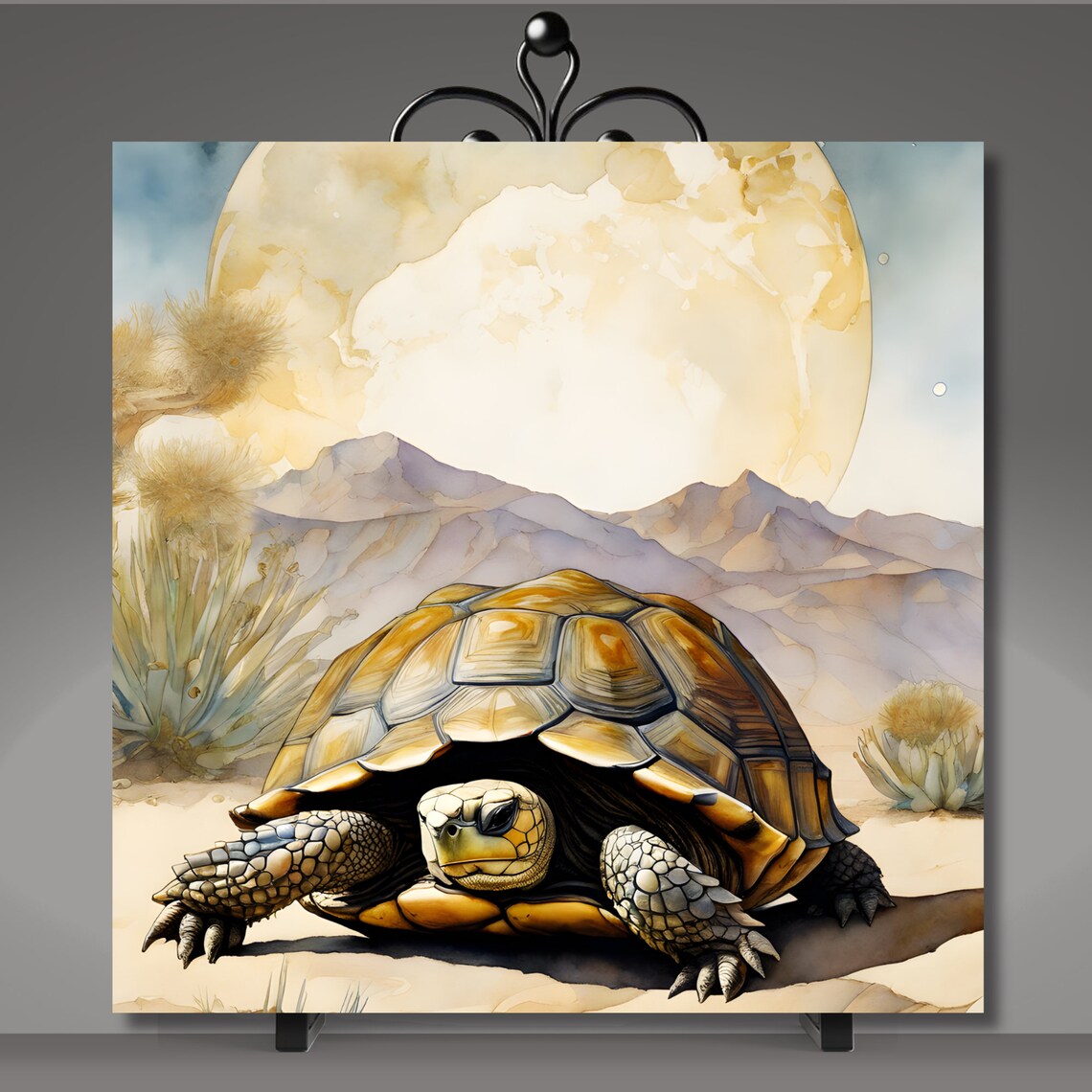 Desert Southwest Turtle Ceramic Tile, Southwestern Decor - Image 5