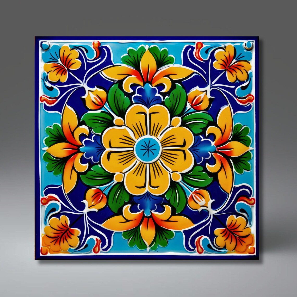 Mexican Talavera Tile Wall Art, Kitchen Decor