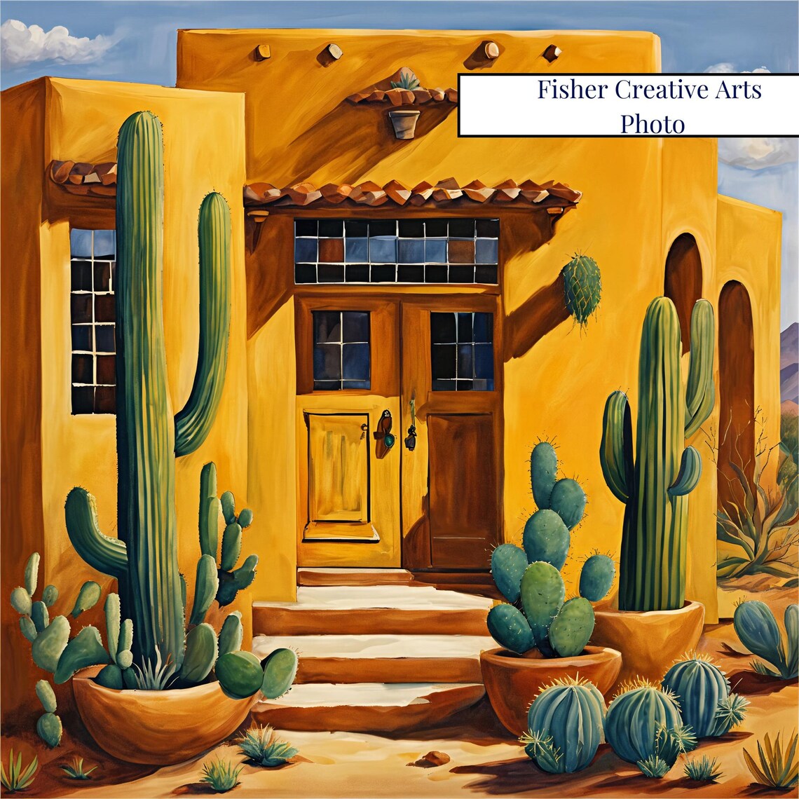 Adobe House, Desert Southwest Arizona Art Print - Image 4