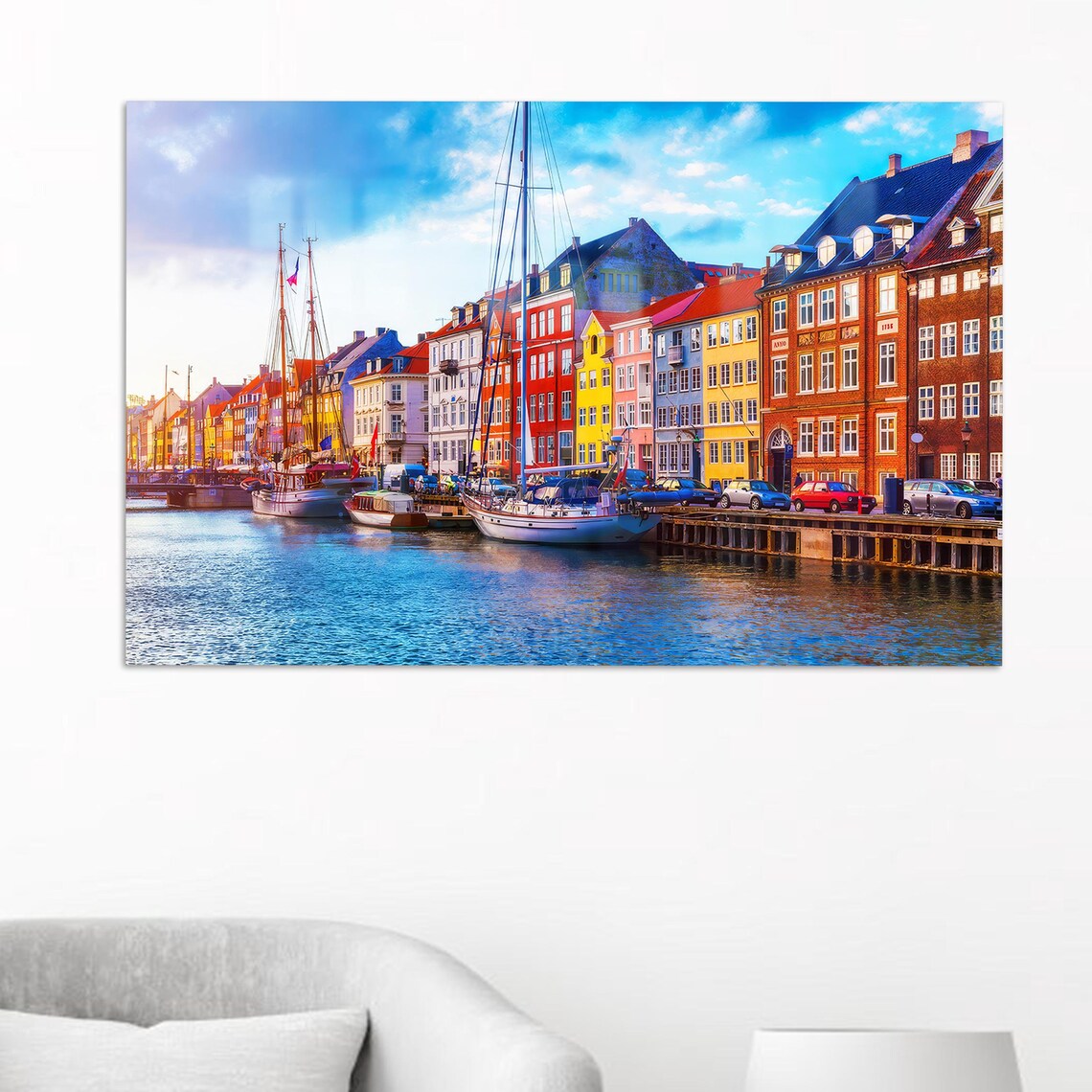 Nyhavn Copenhagen Colorful Harbor Houses Boats Travel Photo Art Poster