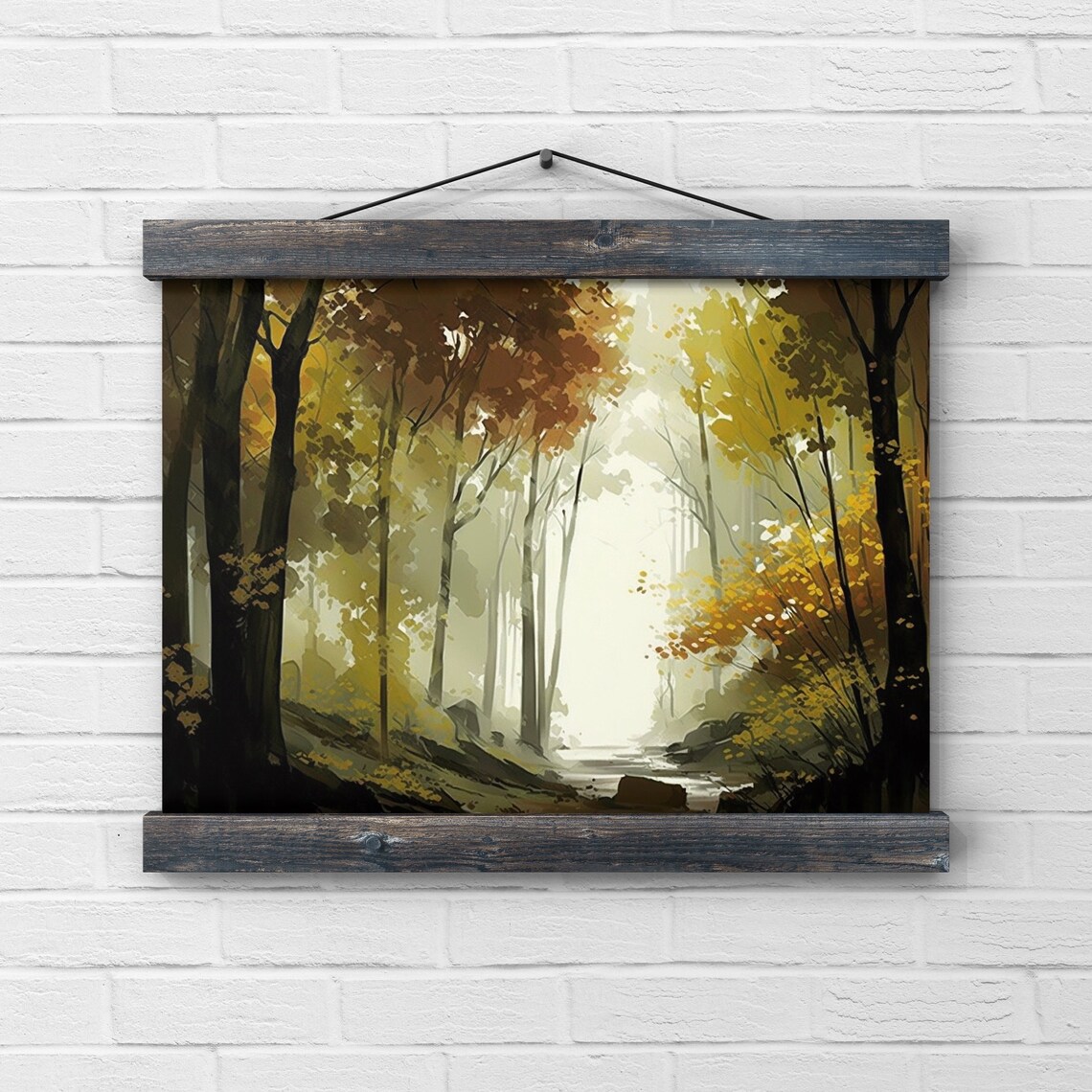 Awesome Forest Flat Design Fall Art Print - Image 2
