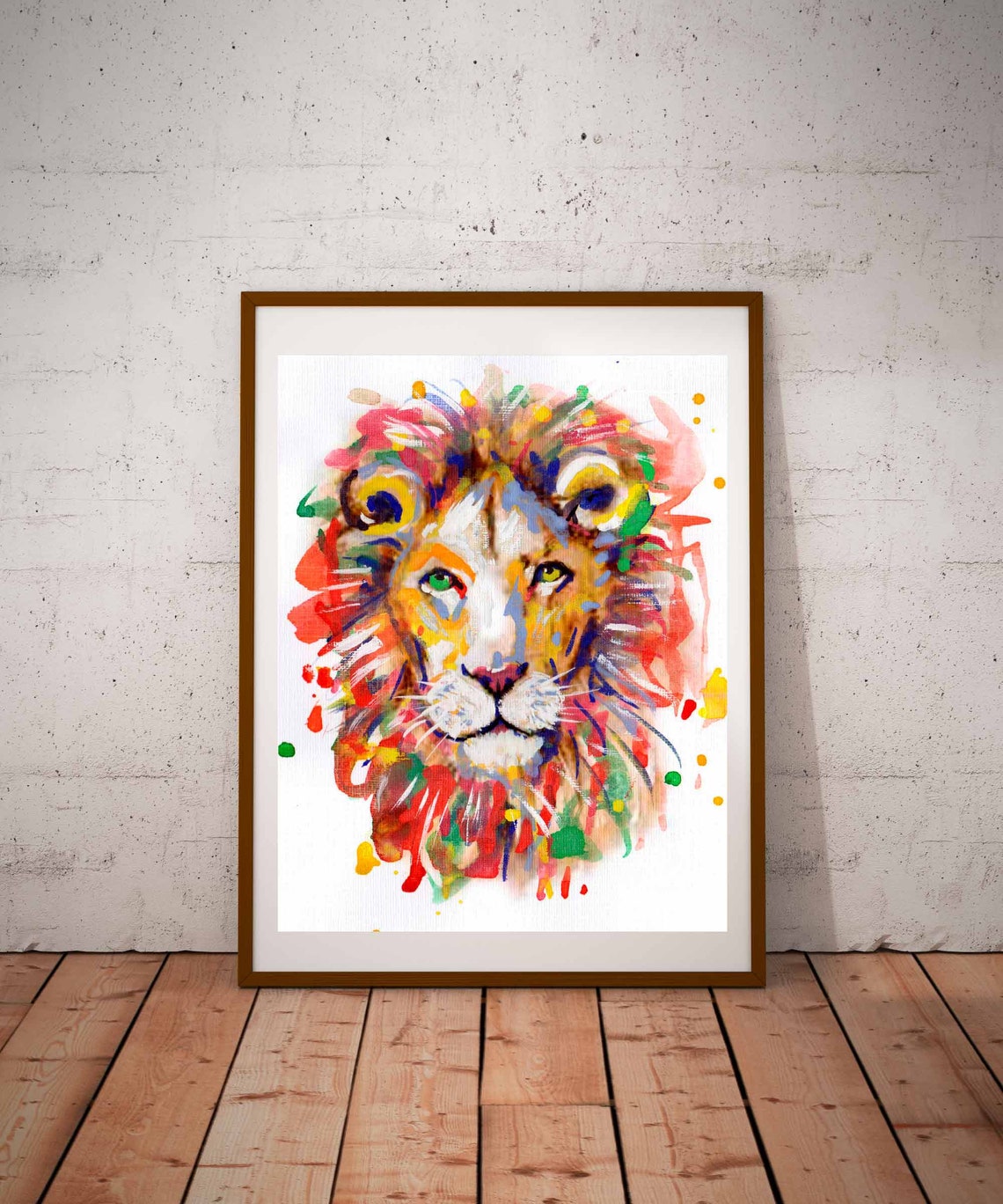 Lion Print Giclee Print Lion Poster Nursery Print Print Drawing Watercolor Poster Kids Room Playroom Decor Baby Room Animal Print Lion