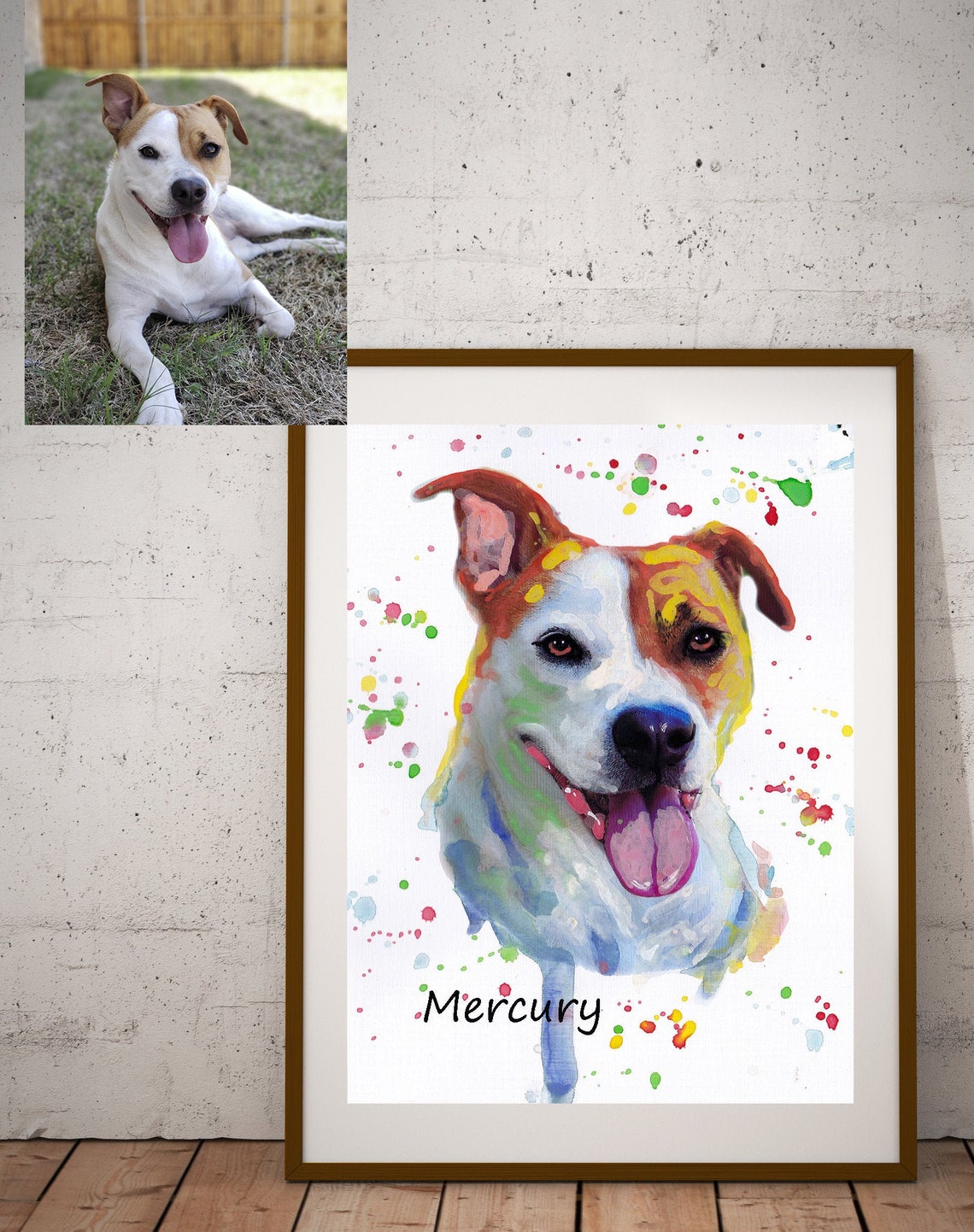 Custom Pet Dog Portrait Painting From Photo Custom Pet Drawing Pet Memorial Gift Pet Art Pet Portrait Art Print Cat Portrait Painting