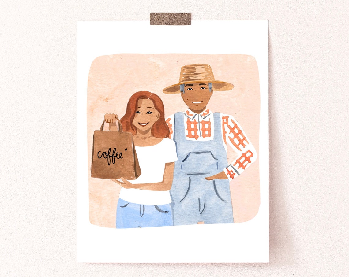For The Local Gifter Woman And Farmer Coffee Wall Art Feminine Art Prints Women Art Prints Sabina Fenn Illustration