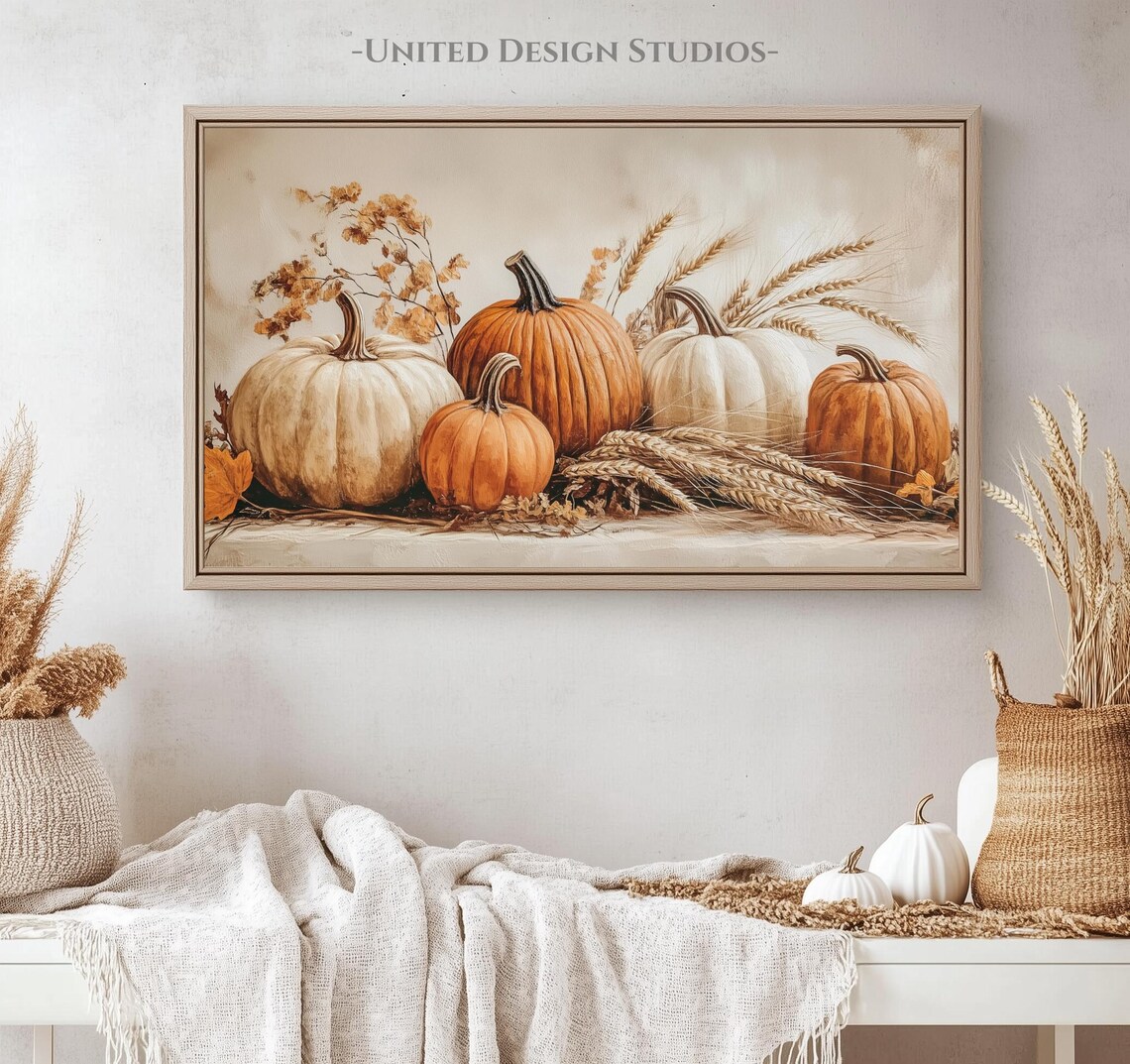 Frame Fall TV Art, Rustic Autumn Oil Painting - Image 4
