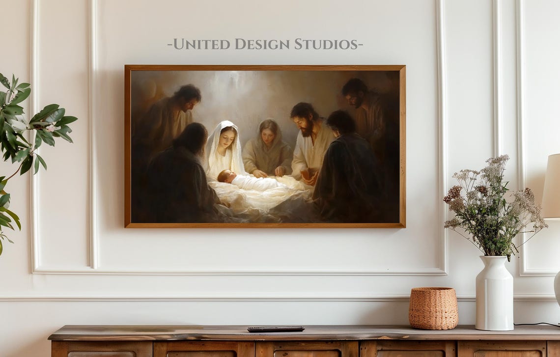 Nativity Scene Holy Family Baby Jesus Manger Christmas Faith Poster - Image 3