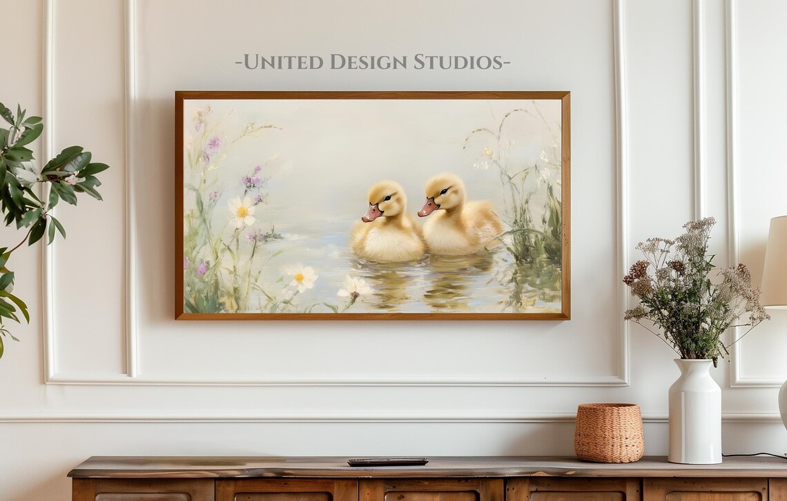 Cute Easter Ducklings Spring Farmhouse Art Print - Image 4