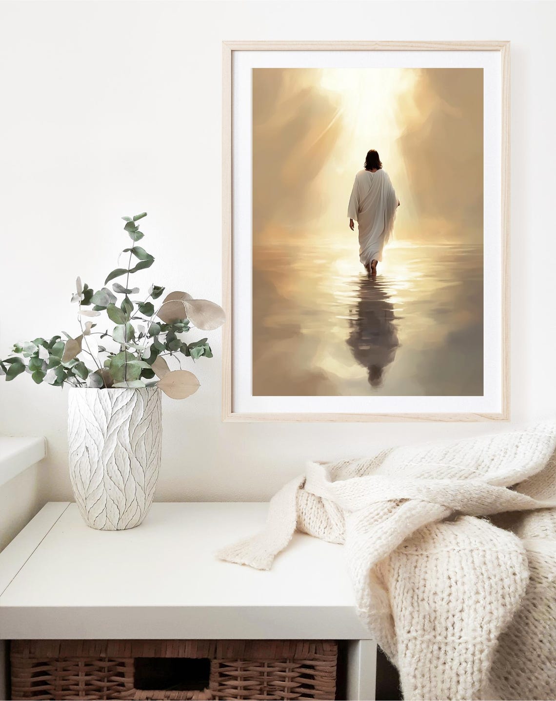 Jesus Walking On Water Toward Heaven Art Jesus Loves You Modern Christian Art Jesus Painting Jesus Art Jesus Christ Picture - Image 2