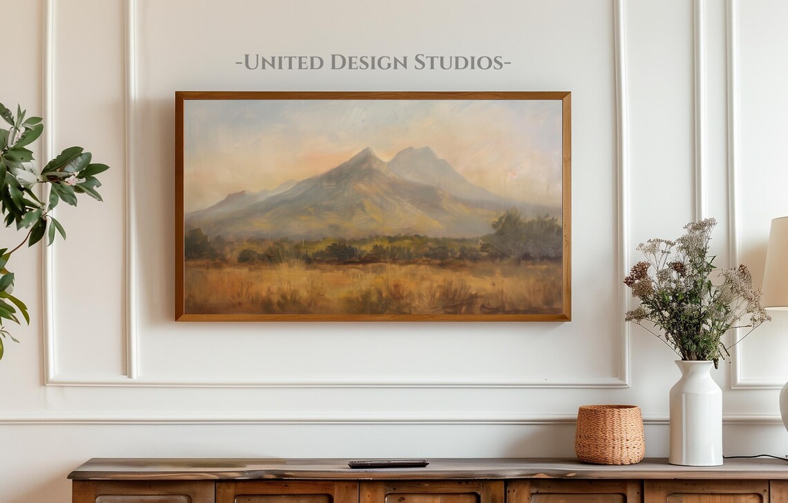 Fall Field and Mountain Autumn Frame TV Art - Image 4