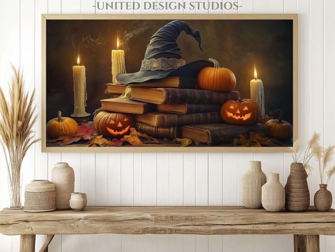 Witch Halloween Wall Art, Spooky Fall Art Print - Image 2